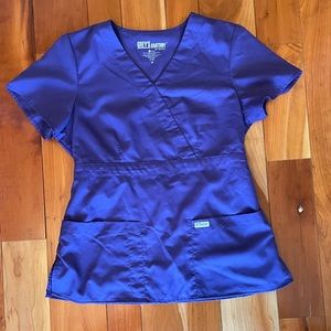 Greys anatomy blue scrub top